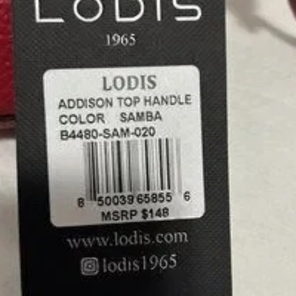 NWT! Women's Mini Lodis "Addison" Red Designer Leather Purse - Picture 14 of 14